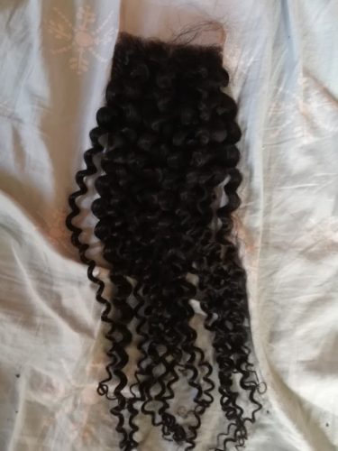 Brazilian Virgin Human Hair 4X4 Lace Closure On SALE photo review